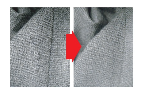 1 ニットコートの糸引き直し