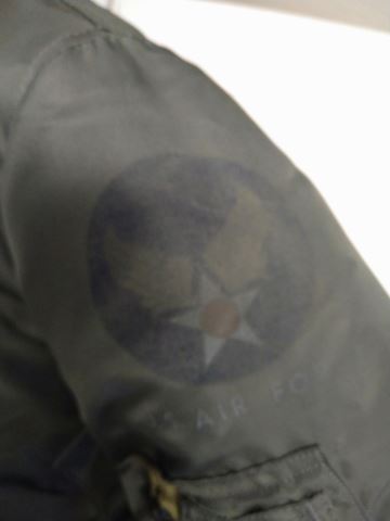28　米軍フライトジャケットのプリント直し